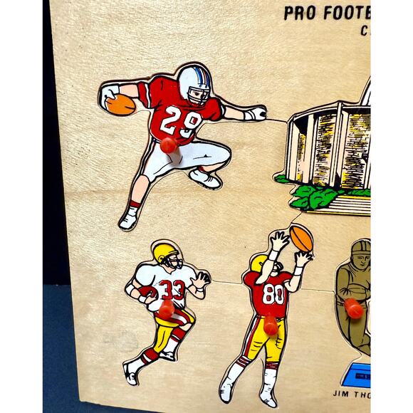 Vintage Posen football hall of fame peg puzzle features Jim Thorpe - Picture 4 of 6